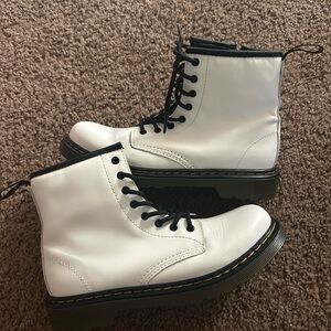 Dr. Martens Kids White Boots size 4